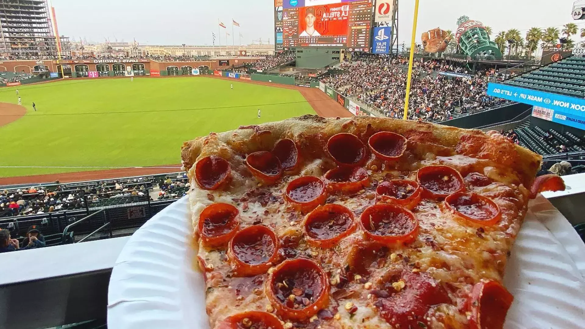 Pizza au parc Oracle