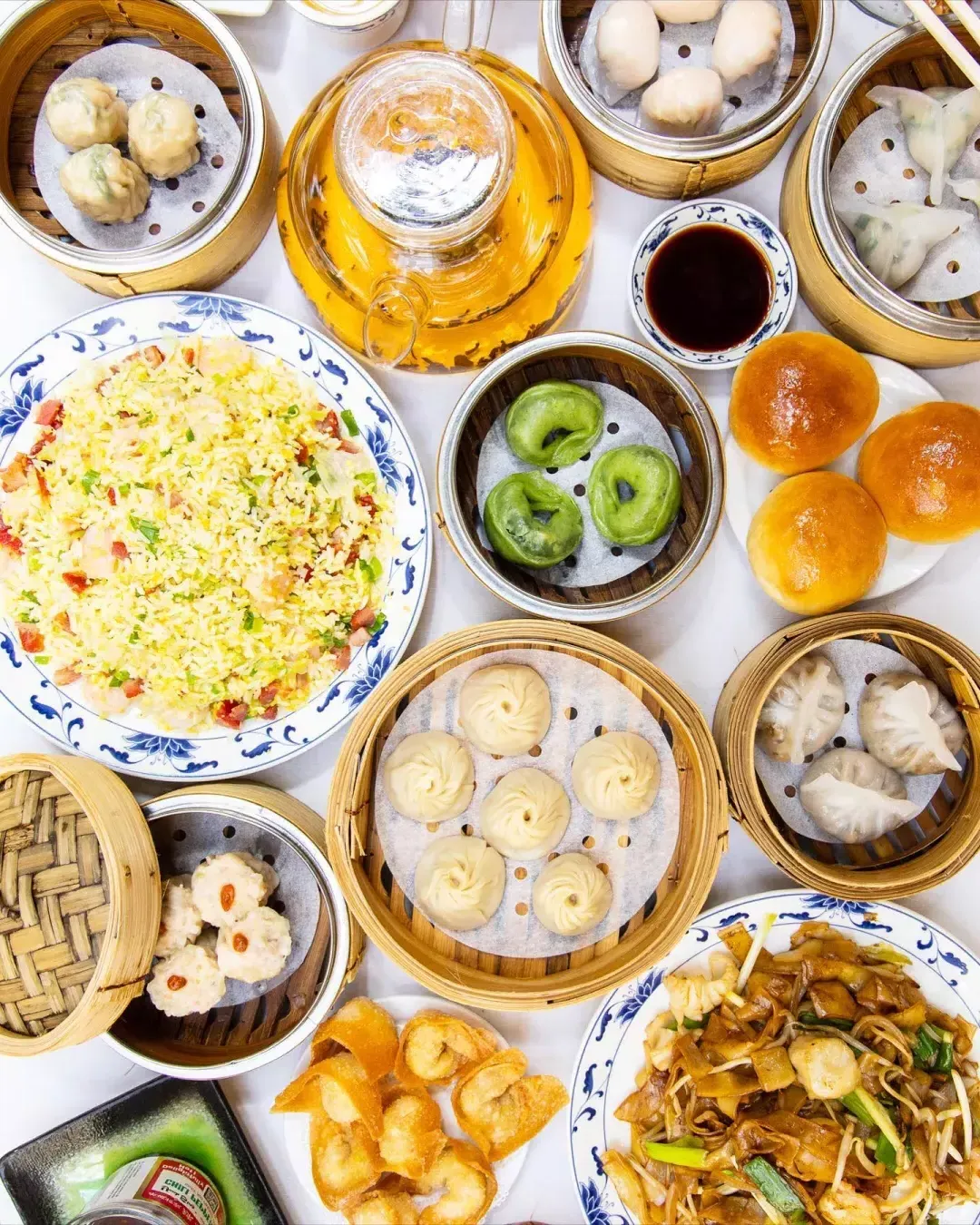 A variety of dim sum dishes at San Francisco's Yank Sing restaurant.